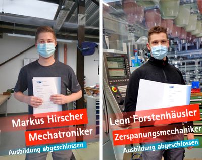 Herzlichen Glückwunsch Markus Hirscher und Leon Forstenhäusler zur bestandenen Ausbildung!