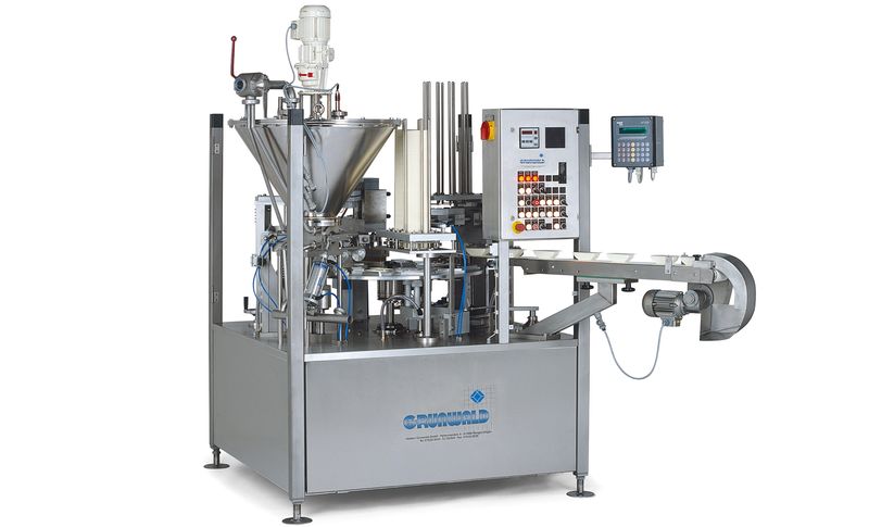 Erste GRUNWALD-Rundläufer-Abfüllmaschine