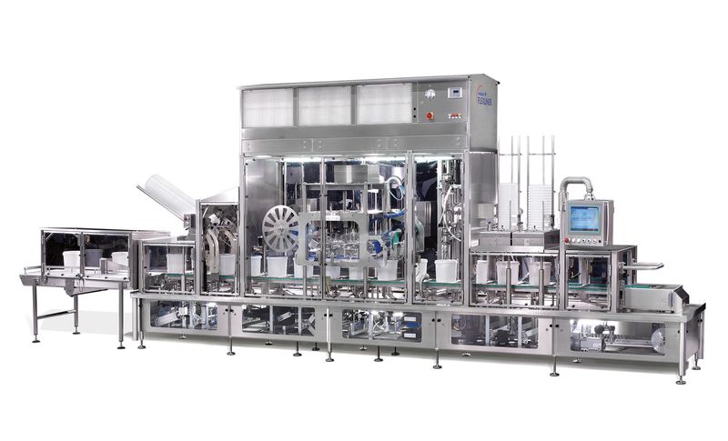 Erste GRUNWALD-Längsläufer-Eimerfüllanlage